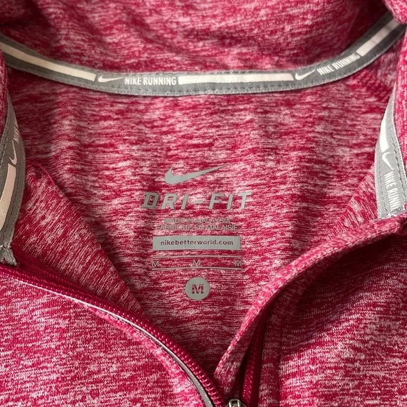 Nike Element Dri-Fit Red Marbled Running Top - Picture 3 of 5